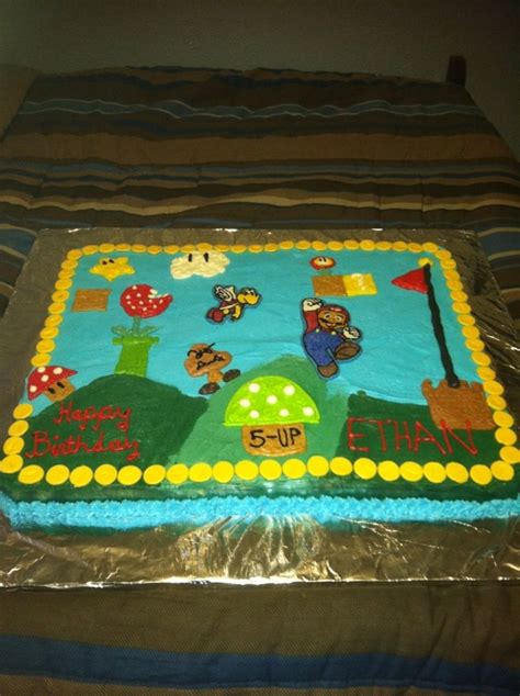 Everything you need is here in one post, including free printables! Super Mario Bros Birthday Cake - CakeCentral.com