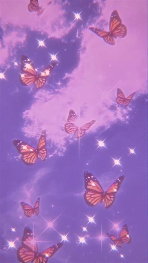 Butterfly Aesthetics Wiki Fandom Sparkle Wallpaper Purple