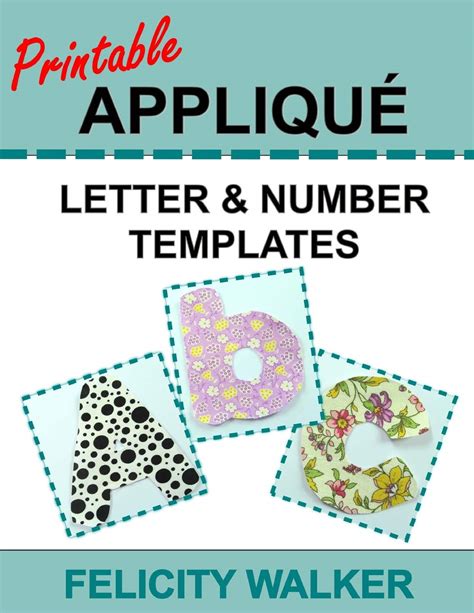 Buy Printable Applique Letter And Number Templates Alphabet Patterns
