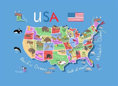 Detailed Cartoon Map Of The Usa Usa Maps Of The Usa Maps