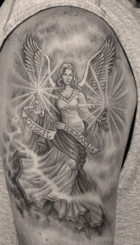 Angel michael defeats lucifer tattoo the archangel oil michael. Female Guardian Angel Tattoo Ideas