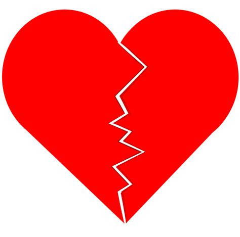 Cracked And Broken Heart Vector Clipart Image Free Stock