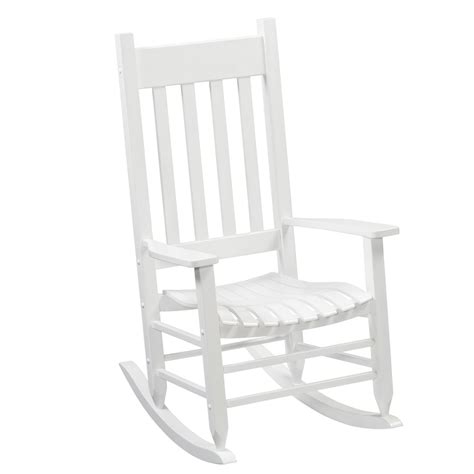 See more ideas about outdoor rocking chairs, rocking chair, chair. Shop Garden Treasures One Porch White Wood Slat Seat ...