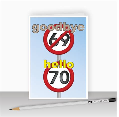 Funny 70th Happy Birthday Card For Him For Her 70 Birthday Etsy