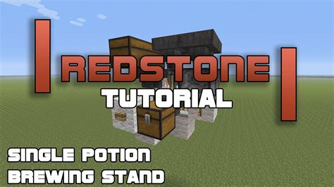 Minecraft Redstone Tutorial Automatic Single Potion Brewing Stand