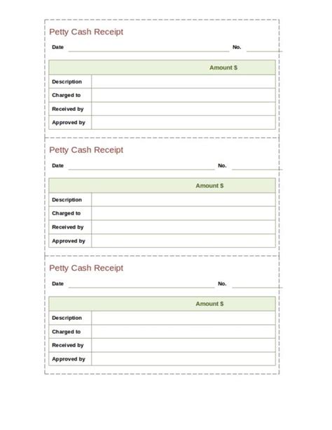 Petty Cash Receipt Form Template Cash Receipt Template To Use And Its