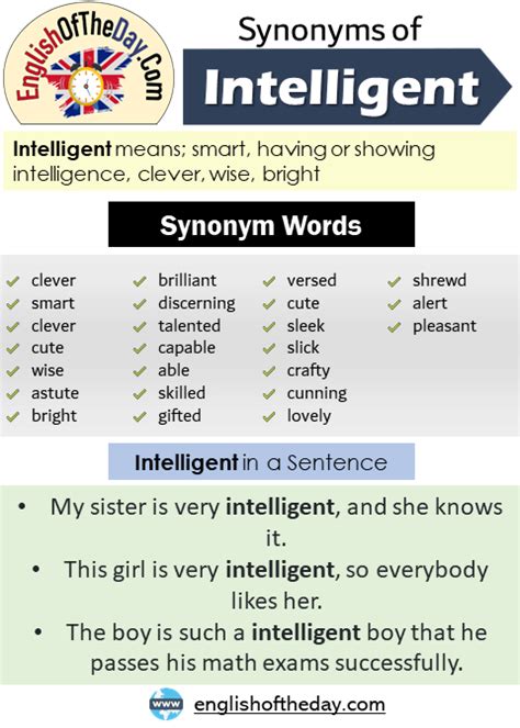 Synonyms of intelligent, another word for intelligent ...