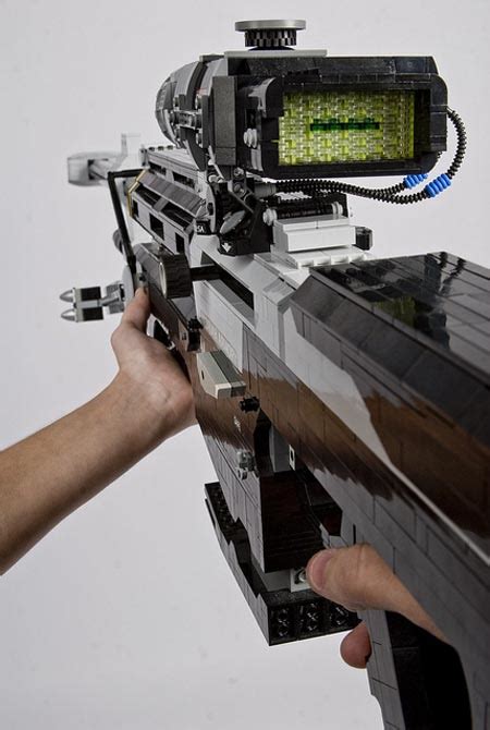 Life Sized Halo Sniper Rifle Built With Lego Bricks Gadgetsin