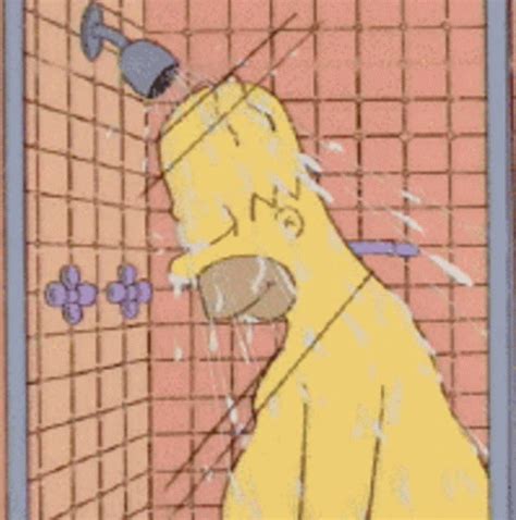 Shower Homer Simpson Gif Shower Homer Simpson The Simpsons Gifs