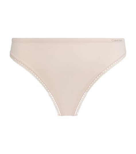 Calvin Klein Lace Trim Thong Harrods Us