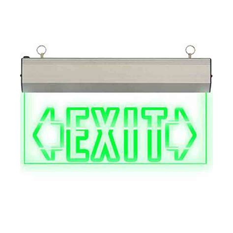 Omni Exit Sign Recessed Transparent Green Ledx 300lrd