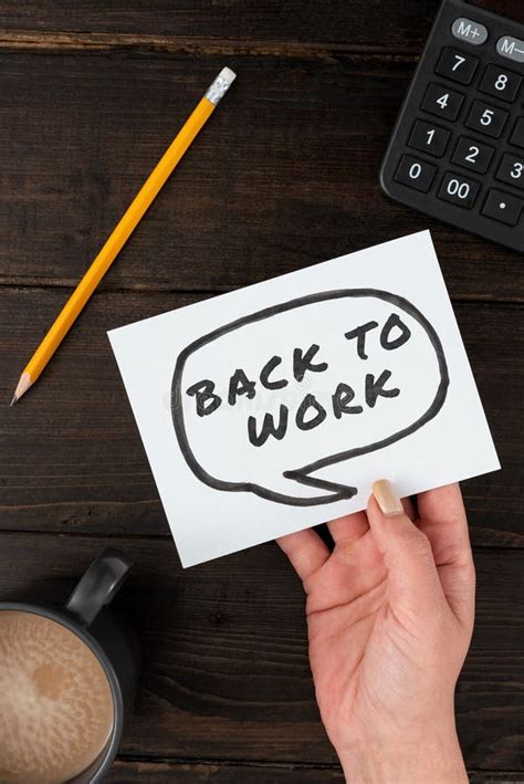 Conceptual Caption Back To Work Business Approach Returning To Job