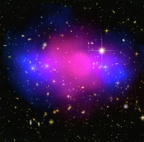 Space Image Galaxy Cluster Purple Blue Black Photograph By