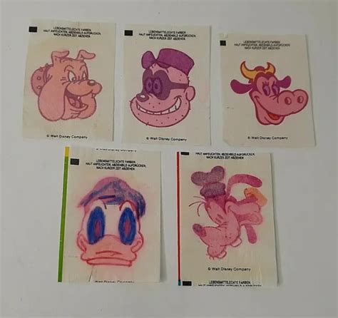 Bubble Gum Wrappers Goofy Donald Duck Vintage Rare Old Insert Chewing