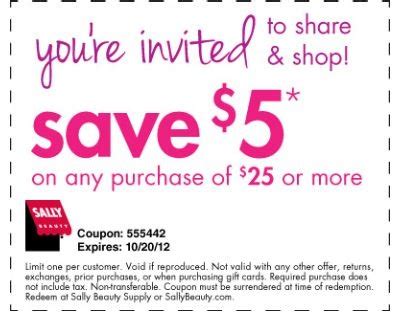 Sally Beauty Supply: $5 off $25 Printable Coupon | Sally ...