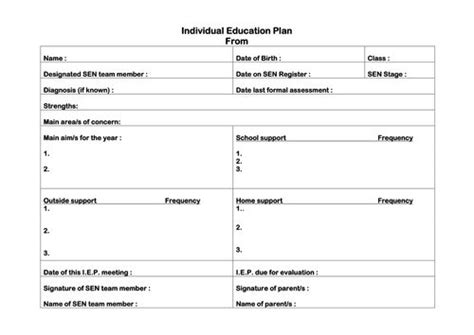 Blank Iep Template 1 Templates Example Templates Example