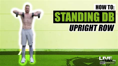 How To Do A Standing Dumbbell Upright Row Exercise Demonstration