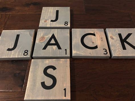 Large Scrabble Wall Tiles 55 Wood Tiles Blocks Etsy Scrabble Tiles