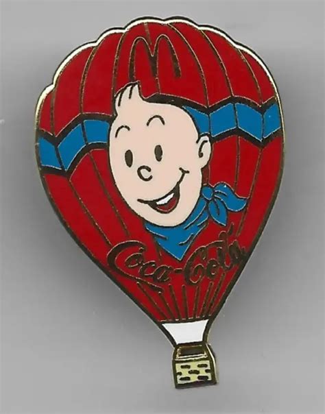 Pins Bd Tintin Coca Mcdo Ballon Montgolfi Re Rouge Eur Picclick Fr