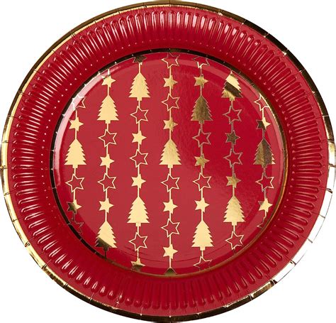 Amazon Com Neviti Dazzling Christmas Party Paper Plates Pack Of Toys Games