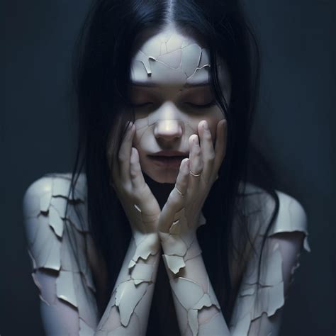 Premium Ai Image A Woman With Her Hands Covering Her Face With The Hands