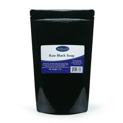 1 Lb Raw African Black Soap Bar In Resealable Bag Premium Etsy