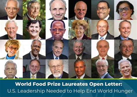 24 World Food Prize Laureates Urge Us President To Make Fighting Global