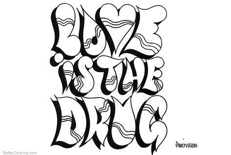 Dope Word Pages Coloring Pages