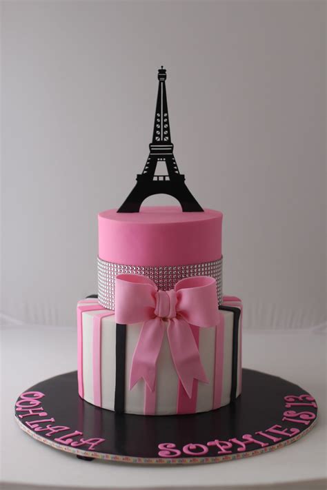 Paris Themed Birthday Cake For A 13 Year Old Girl Thanks For Pinning