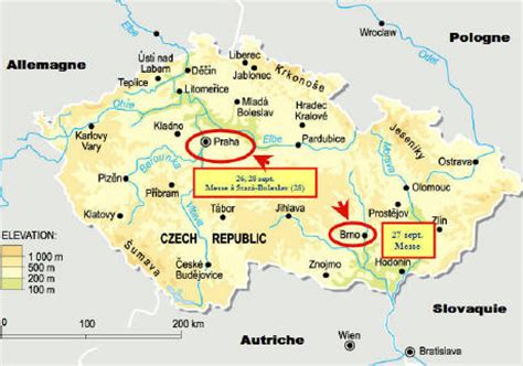 Cartes du monde libre d'accès. République tchèque