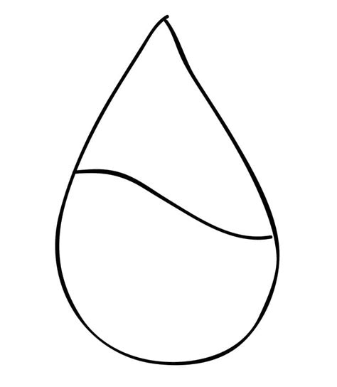 Dibujos De Gota De Agua Sencilla Para Colorear Para Colorear Pintar E