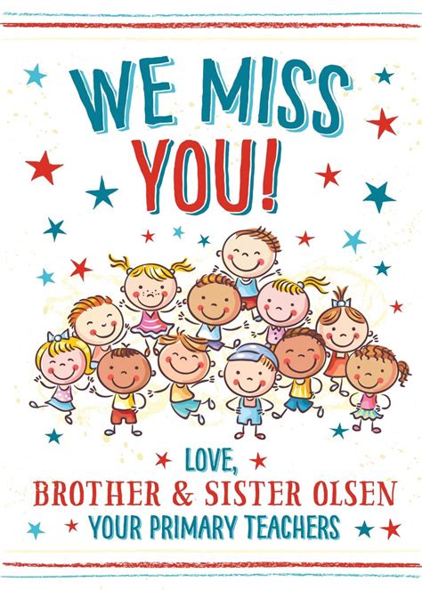 We Miss You Primary Card Lds Primary Card Etsy