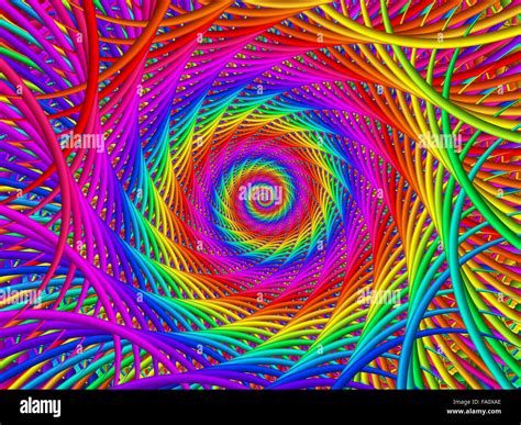 Psychedelic Rainbow Spiral Background Texture Stock Photo Alamy