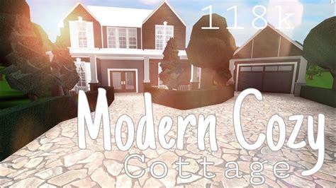 Roblox Bloxburg Modern Cozy Cottage 118k Bloxburg House Youtube