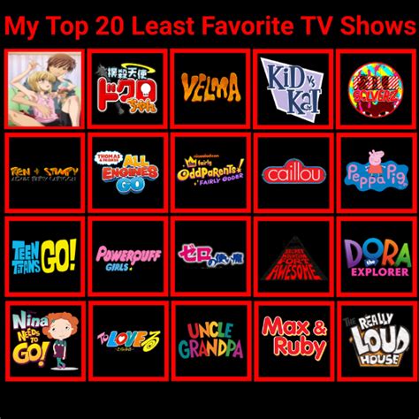 My Top 20 Least Favorite Tv Shows By Hayaryulove On Deviantart