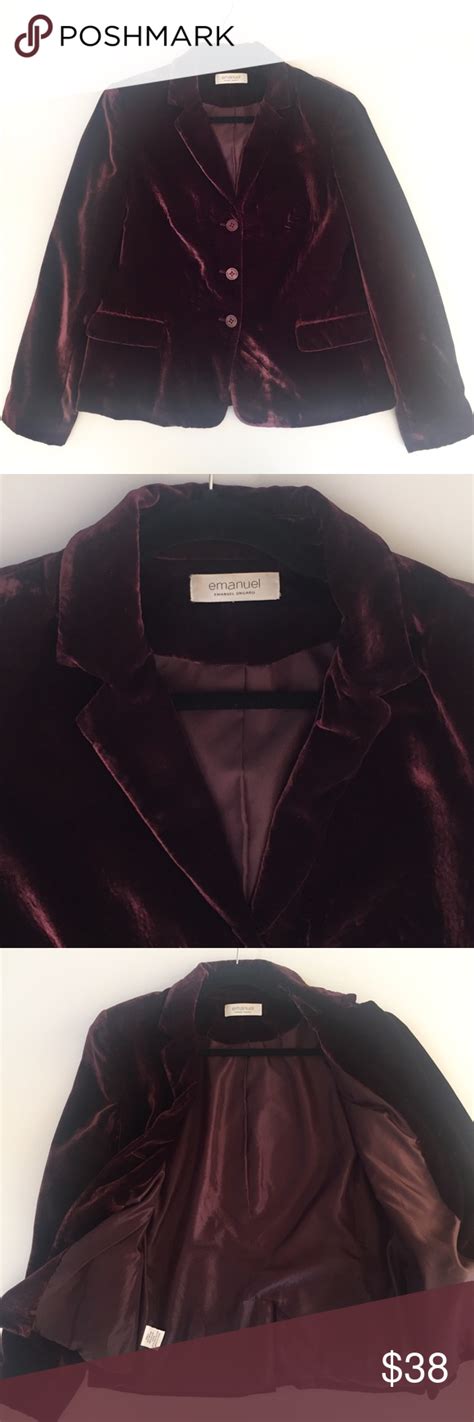 Emanuel Ungaro Vintage Velvet Jacket Blazer 12 14 Velvet Jacket