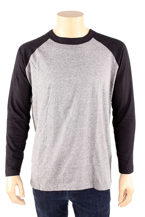 Long Sleeve Baseball T Shirt Jersey 100 Cotton Raglan Tee Men Team S M