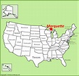 Marquette MI location on the U.S. Map - Ontheworldmap.com