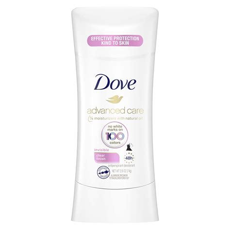 Dove Antiperspirant Deodorant Stick Clear Finish 2 6 Oz 4 Count