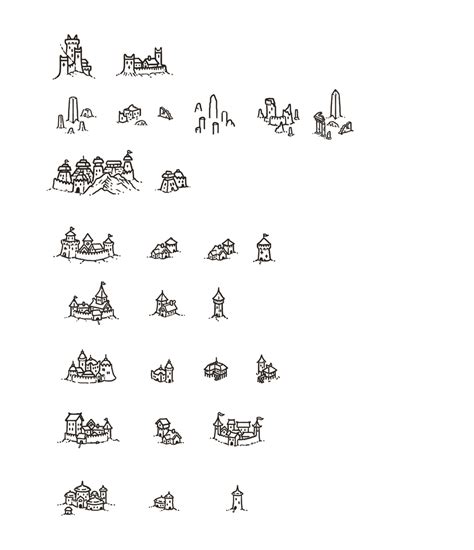 Rpg Map Symbols Tower Square Fantasy Map Icons Png St