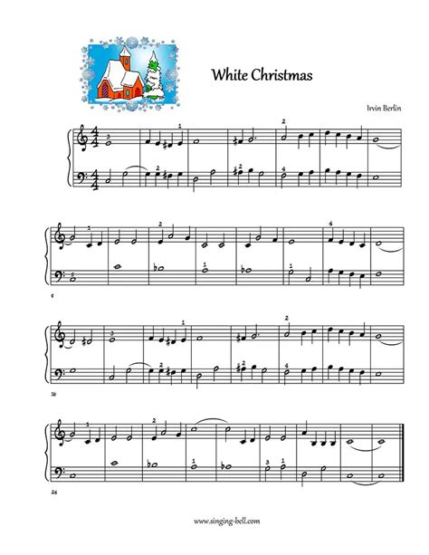 White Christmas Piano Sheet Music Pdf Tutorial Video