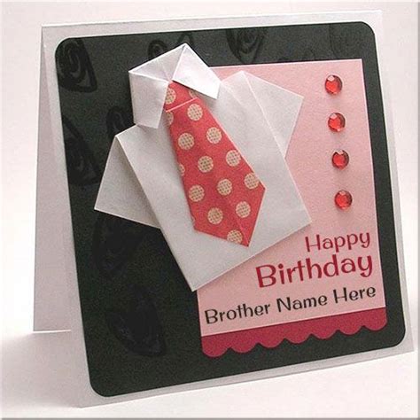 Handmade Birthday Wishes eCard With Brother Name.Write ...