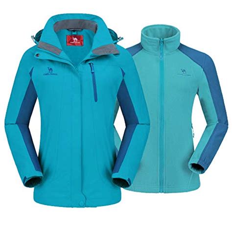 camel crown women s ski jacket waterproof 3 in 1 winter jacket windproof warm fleece hooded
