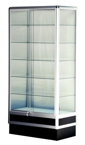 Commercial Display Cases Aluminum Locking Glass Display Case Unass Store Fixture Showcase