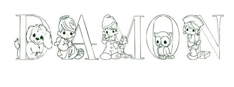 I think he's going to be perfect as damon. Coloring Page First Name Damon