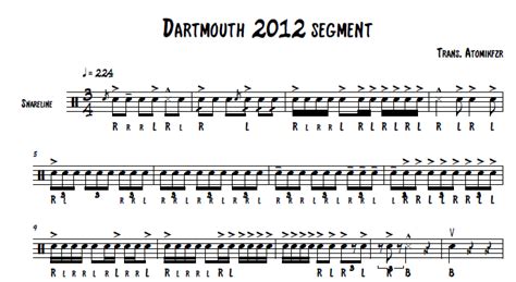 Drumline sheet music 20:01 on tuesday, october 14, 2003. Percussion and Drum Stuff: Dartmouth HS 2012 Snare Sheet Music