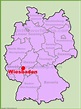 Wiesbaden location on the Germany map - Ontheworldmap.com