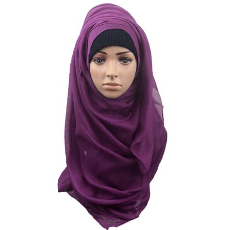 Large Soft Hijab Solid Color Muslim Style Scarves Wraps Scarf Neck Head