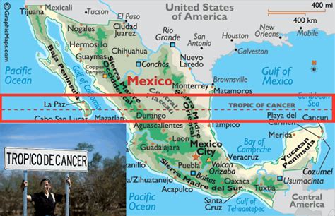 Tropic Of Cancer Mexico Map
