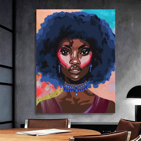 African American Woman Art Melanin Lips Art Black Girl Etsy Canada In